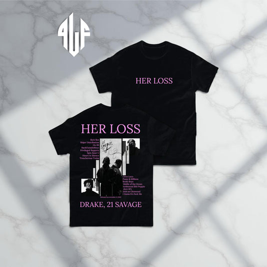 T-shirt de l'album "HER LOSS" de Drake et 21 Savage.